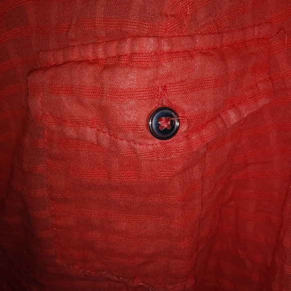 Zac & Rachel Coral Orange Work Shirt Sz 1X Plus - Picture 2 of 4